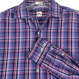 Men's Peter‎ Millar Plaid Long Sleeve Button Down Dress shirt Large